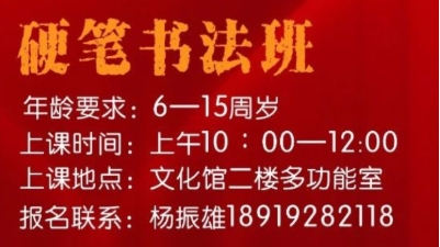 环县文化馆公益免费培训班——硬笔书法班